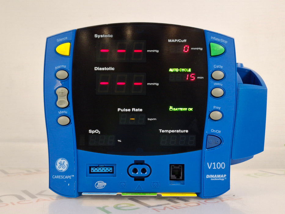 GE Healthcare Dinamap V100 - NIBP, SpO2, Temp Vital Signs Monitor