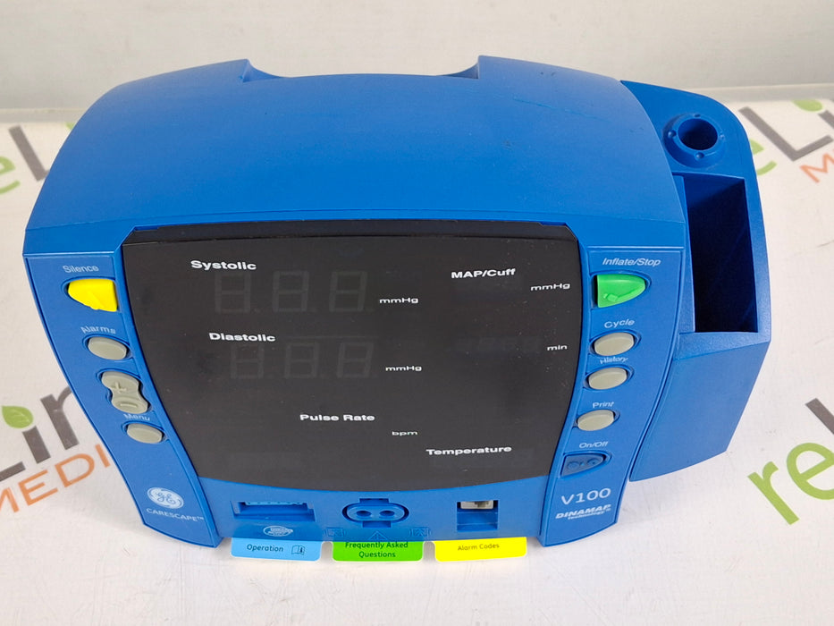 GE Healthcare Dinamap V100 - NIBP, SpO2, Temp Vital Signs Monitor