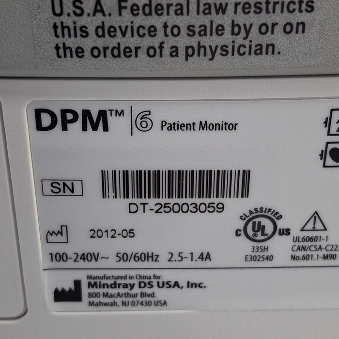 Mindray DPM6 Patient Monitor