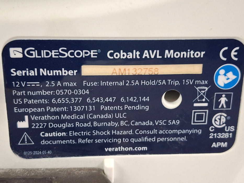 Verathon Medical, Inc Glidescope Cobalt AVL Video Laryngoscope