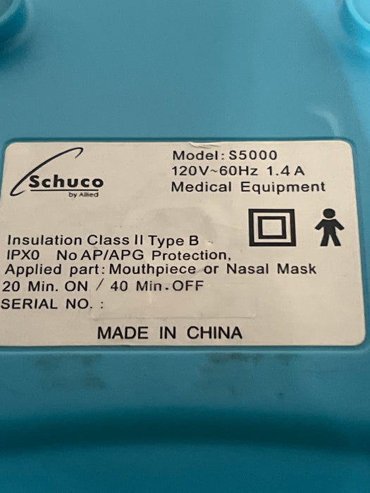 Allied Healthcare Products Schuco Model S5000 Air Compressor