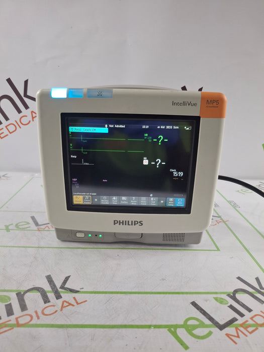 Philips MP5 Anesthesia Oximax SpO2 ECG, Press, NBP, Temp CO2 Patient Monitor