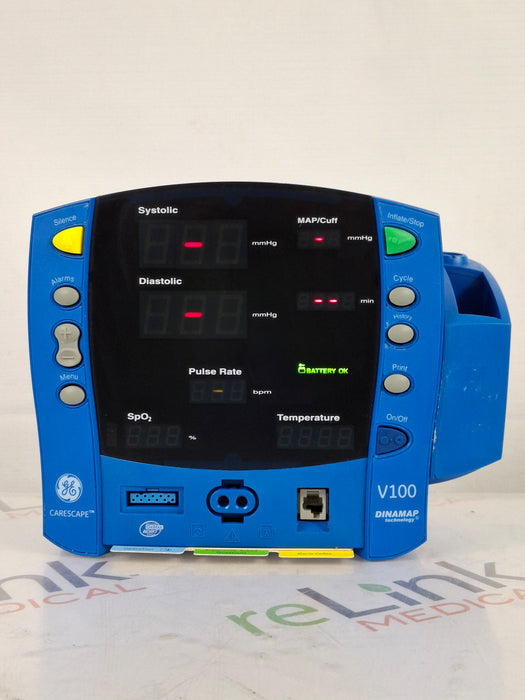 GE Healthcare Dinamap V100 - NIBP, SpO2, Temp Vital Signs Monitor