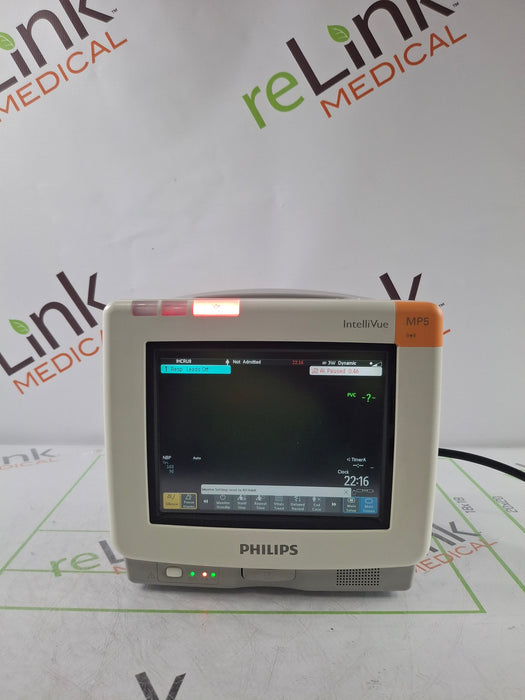 Philips Intellivue MP5 - ECG, Fast SpO2, NIBP Patient Monitor