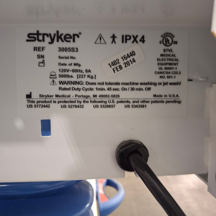 Stryker Secure III 3005 Hospital Bed