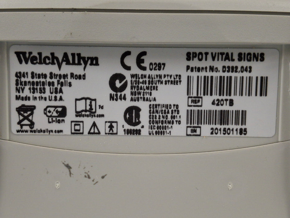 Welch Allyn Spot 420 - NIBP, Temp Vital Signs Monitor