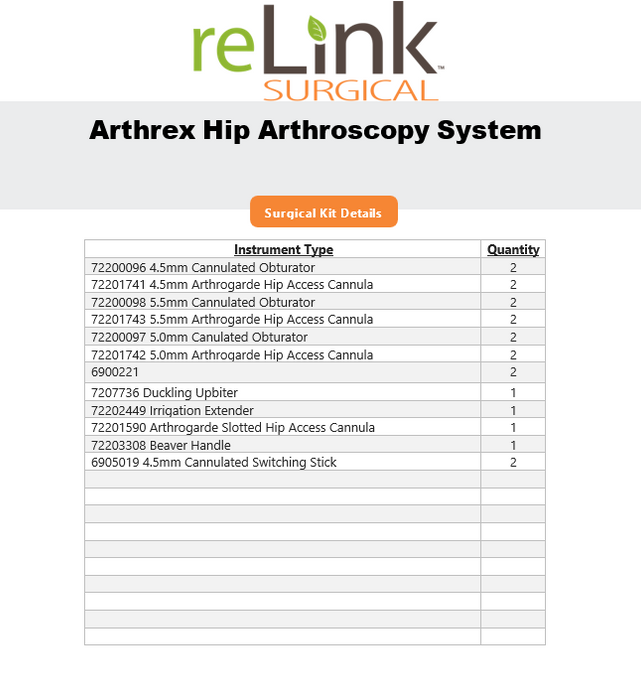 Smith & Nephew 7207934 Hip Arthroscopy System