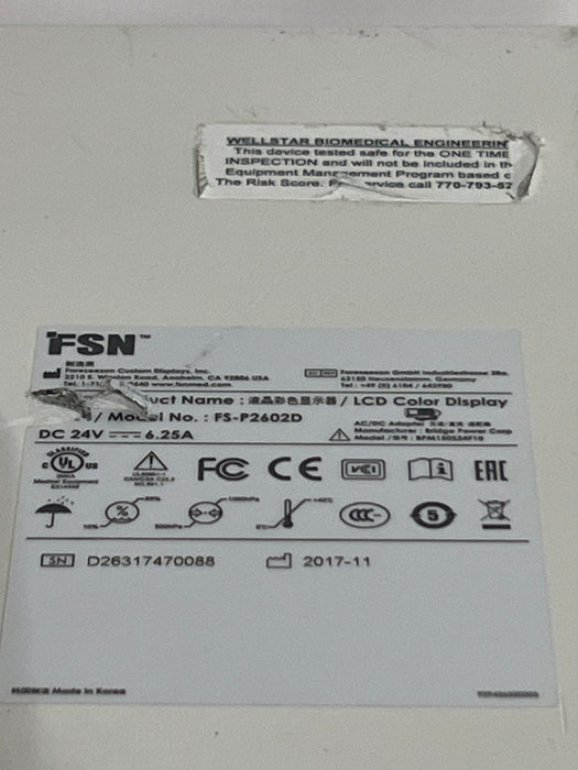 FSN Medical Technologies FS-P2602D LCD Color Display