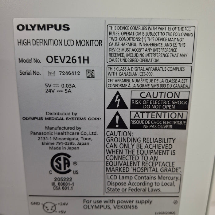 Olympus OEV261H 26" LCD Endoscopy Monitor