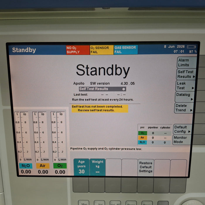 Draeger Medical Apollo Anesthesia System