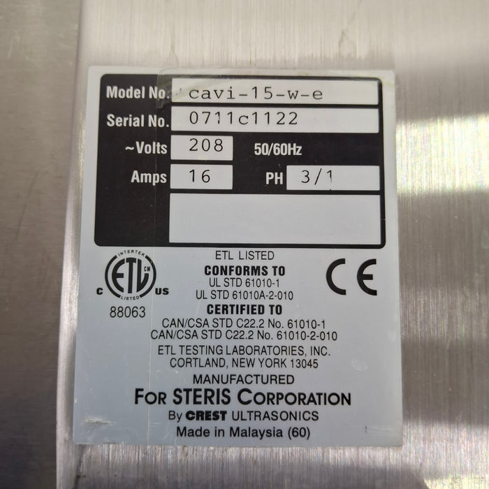 Steris CaviWave CAVI-15-W-E Ultrasonic System