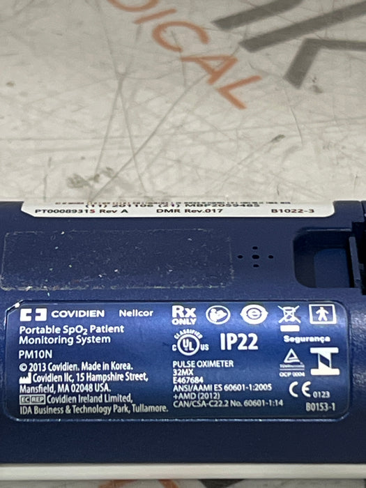Covidien PM10N Nellcor Portable SpO2 Patient Monitoring System