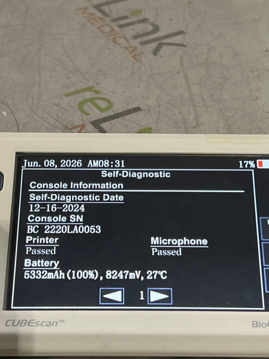 Medline CubeScan BioCon 750 Bladder Scanner