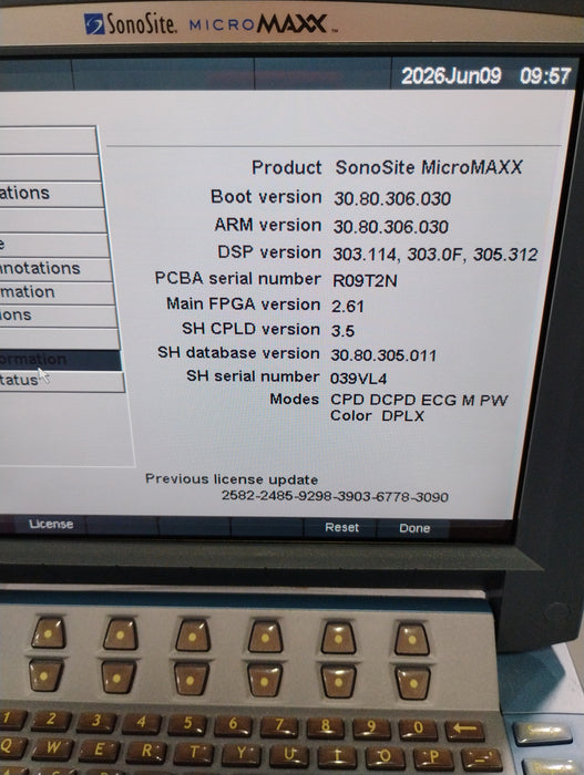 Sonosite Micromaxx Portable Ultrasound
