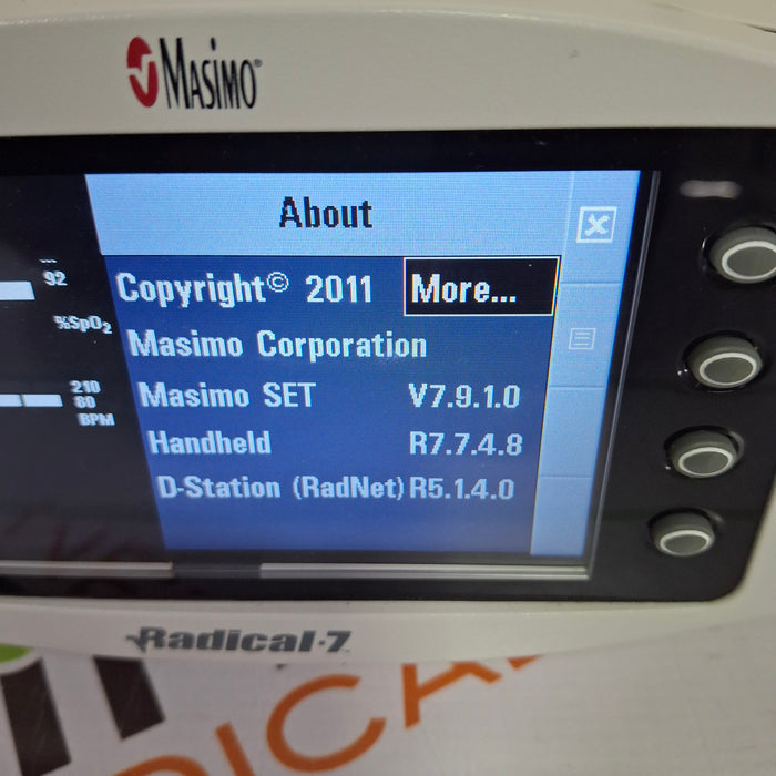 Masimo Radical 7 Pulse Oximeter w/ Base