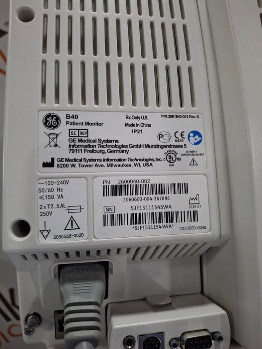 GE Healthcare Avance CS2 Anesthesia System