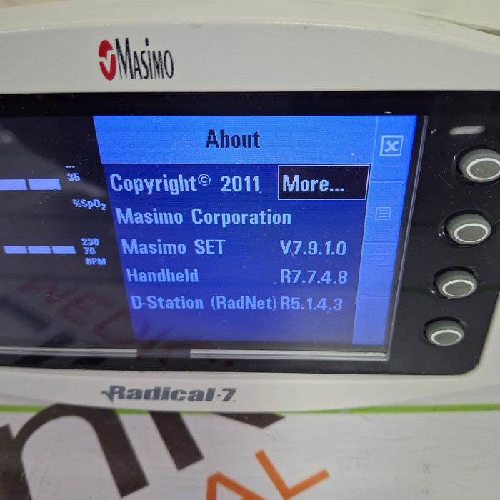 Masimo Radical 7 Pulse Oximeter w/ Base