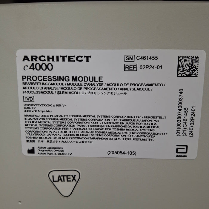 Abbott Architect c4000 Processing Module