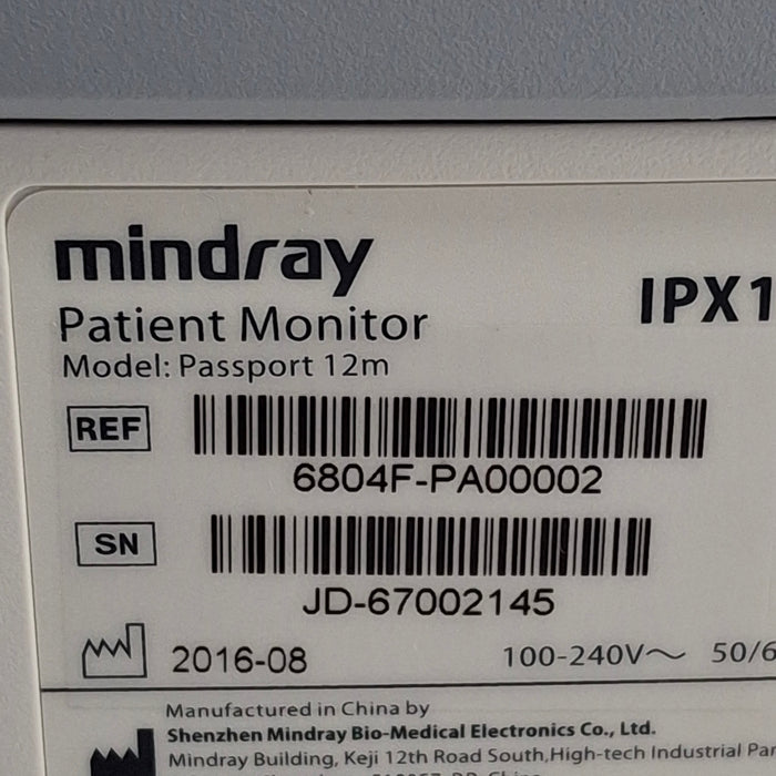 Mindray Passport 12M Patient Monitor
