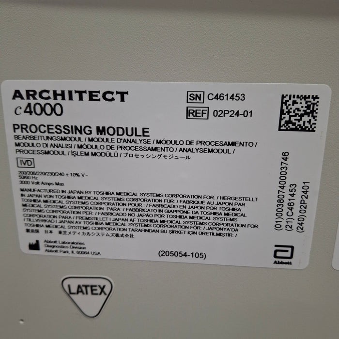 Abbott Architect c4000 Processing Module