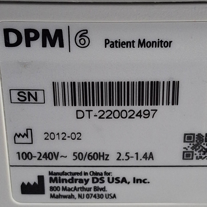 Mindray DPM6 Patient Monitor