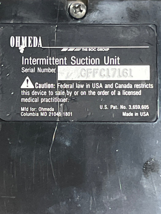 Ohmeda Medical 200 Intermittent Suction Unit