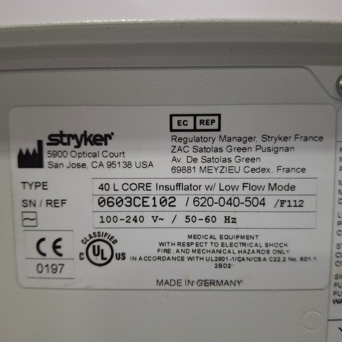 Stryker 40L Highflow Insufflator