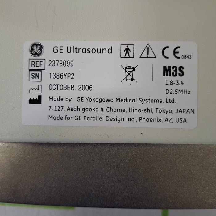 GE Healthcare M3S 2378099 Phased Array Transducer