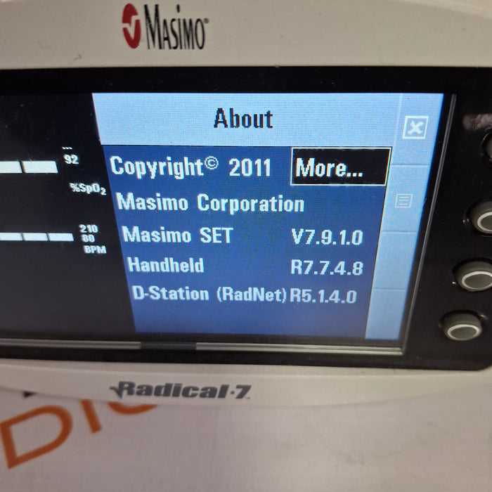 Masimo Radical 7 Pulse Oximeter w/ Base