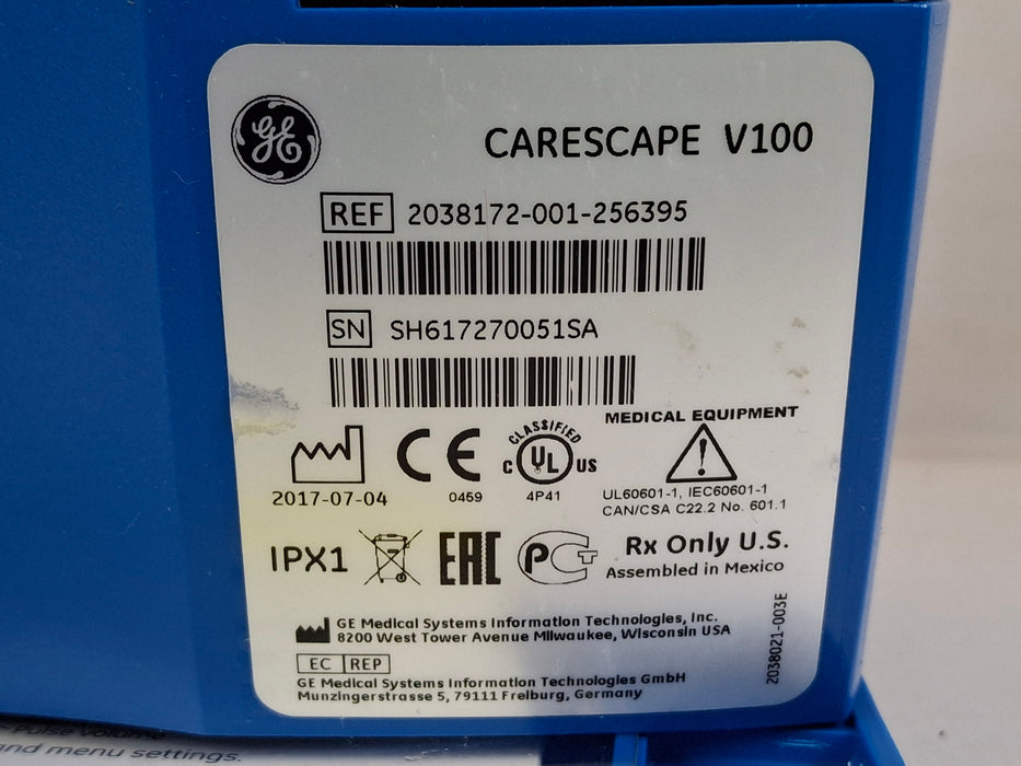 GE Healthcare Dinamap V100 - NIBP, SpO2, Temp Vital Signs Monitor