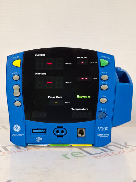 GE Healthcare Dinamap V100 - NIBP, SpO2, Temp Vital Signs Monitor