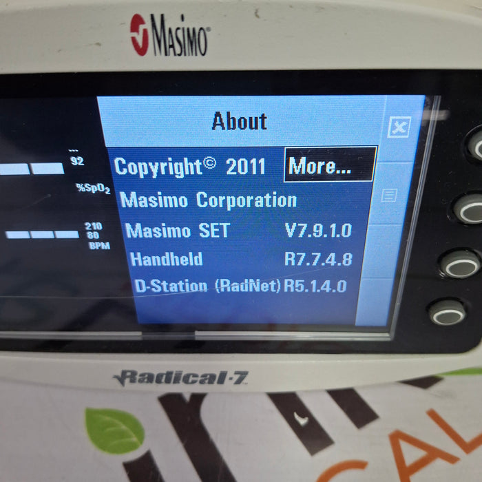 Masimo Radical 7 Pulse Oximeter w/ Base