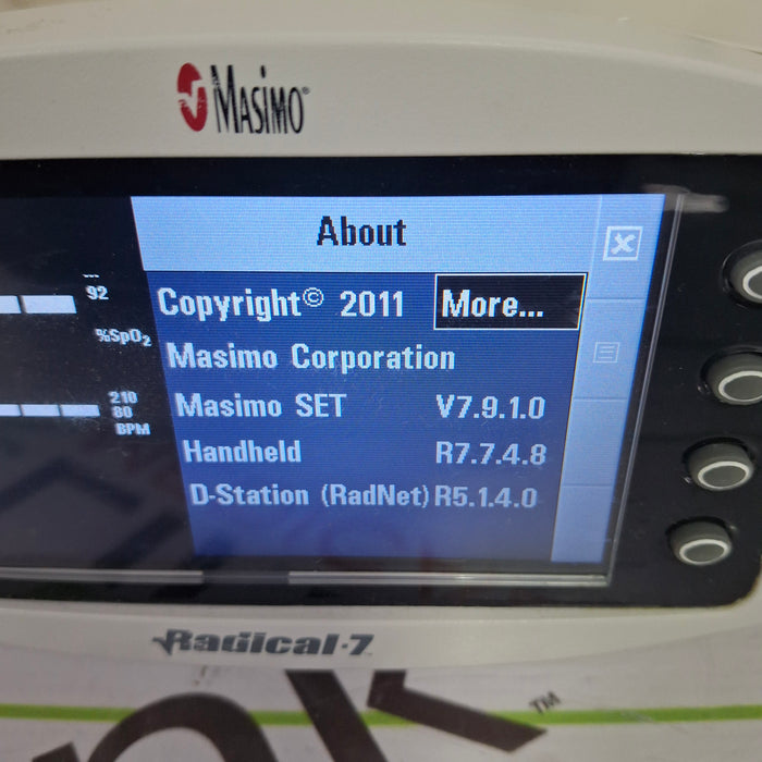 Masimo Radical 7 Pulse Oximeter w/ Base