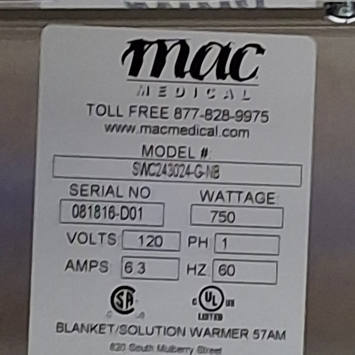 Mac Medical, Inc. SWC243024-G-NB Warming Cabinet