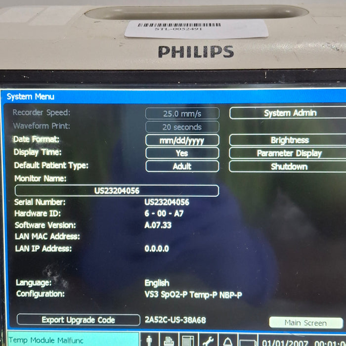 Philips SureSigns VS4 Vital Signs Monitor