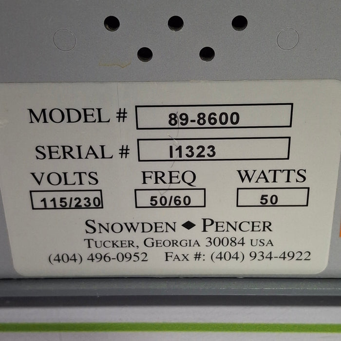 Snowden Pencer 89-8600 High Flow Insufflator