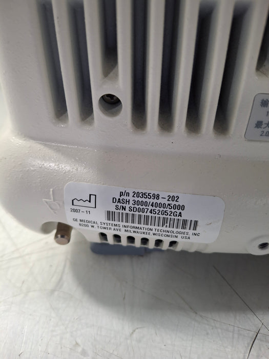 GE Healthcare Dash 5000 - Masimo SpO2 Patient Monitor