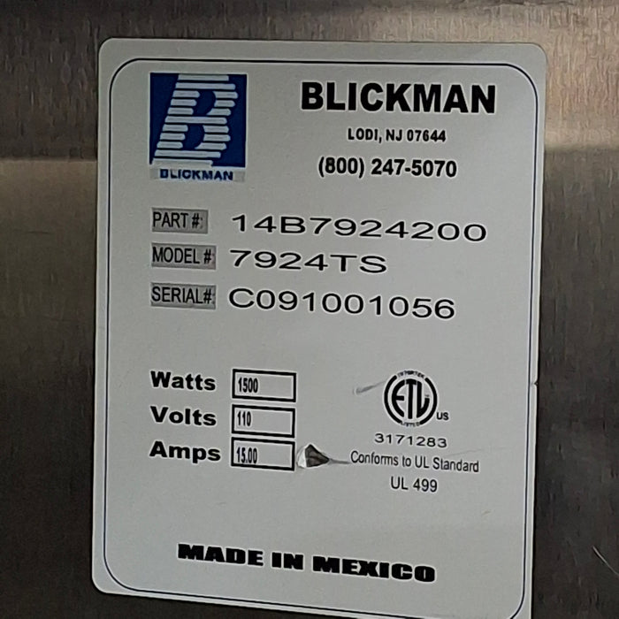 Blickman 7924TS Blanket Warming Cabinet