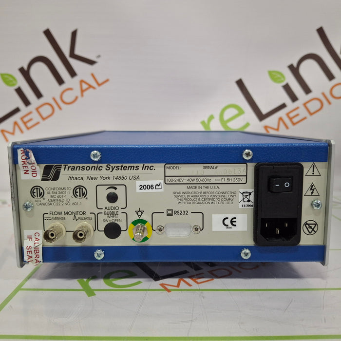 Transonic Systems INC HT110 Bypass Flow Meter