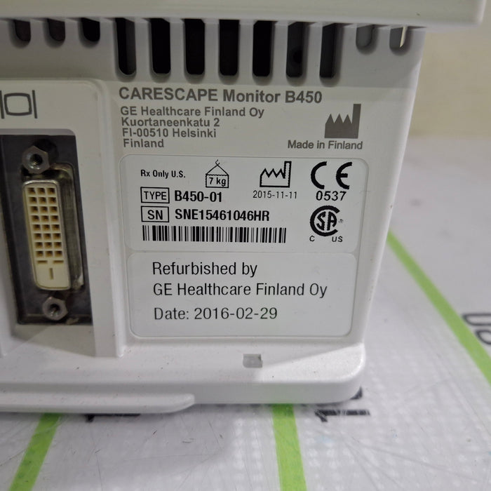 GE Healthcare Carescape B450 Patient Monitor