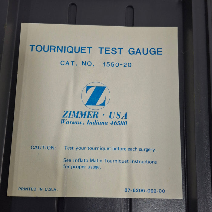 Zimmer Tourniquet Test Gauge