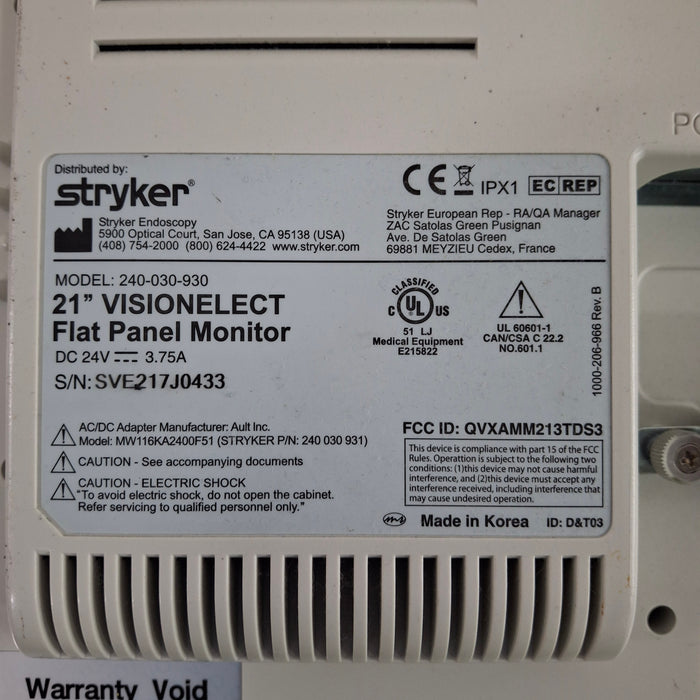 Stryker 21" VisionElect HD Monitor