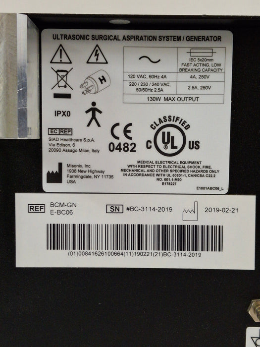 Misonix, Inc. BCM-GN BoneScalpel Generator