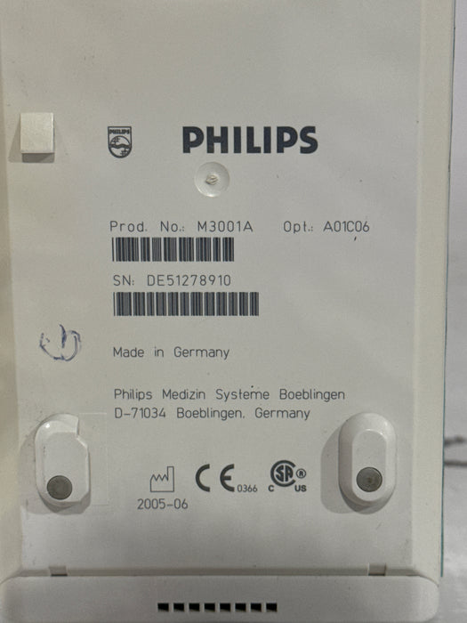Philips M3001A-A01C06 Fast SpO2, NIBP, ECG, Temp, IBP MMS Module