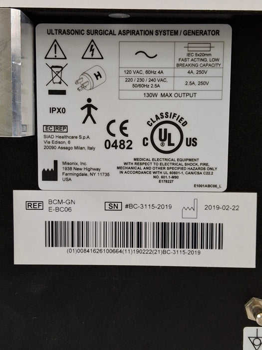Misonix, Inc. BCM-GN BoneScalpel Generator