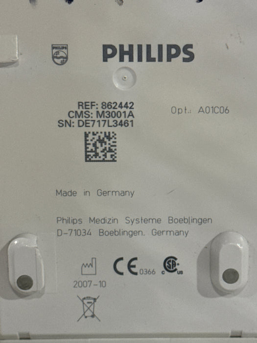 Philips M3001A-A01C06 Fast SpO2, NIBP, ECG, Temp, IBP MMS Module