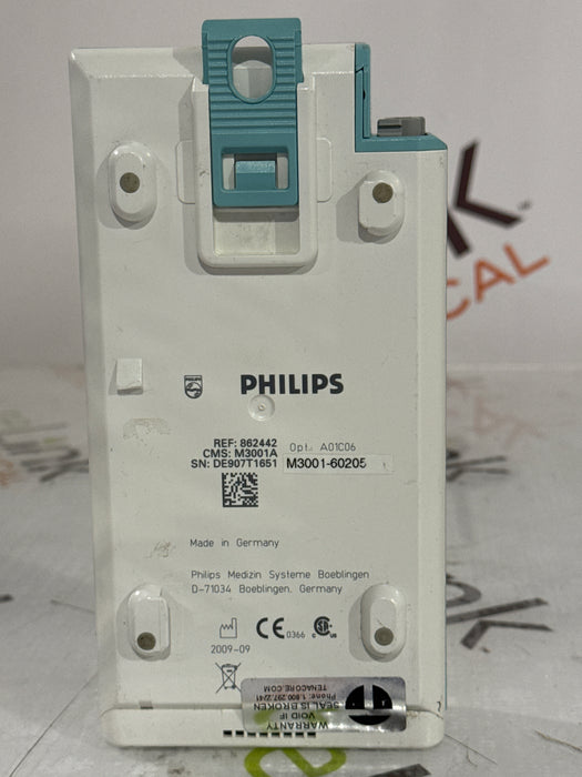 Philips M3001A-A01C06 Fast SpO2, NIBP, ECG, Temp, IBP MMS Module