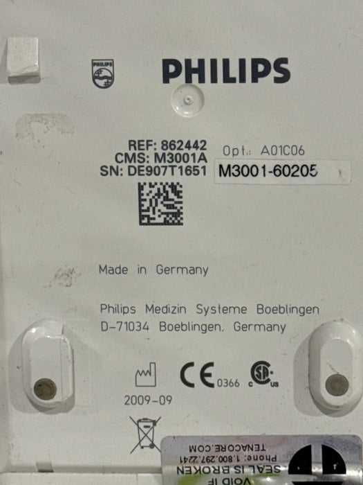 Philips M3001A-A01C06 Fast SpO2, NIBP, ECG, Temp, IBP MMS Module
