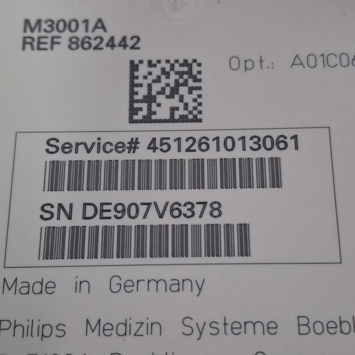 Philips M3001A-A01C06 Fast SpO2, NIBP, ECG, Temp, IBP MMS Module