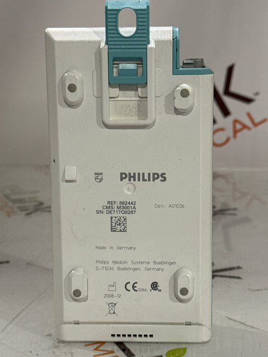 Philips M3001A-A01C06 Fast SpO2, NIBP, ECG, Temp, IBP MMS Module